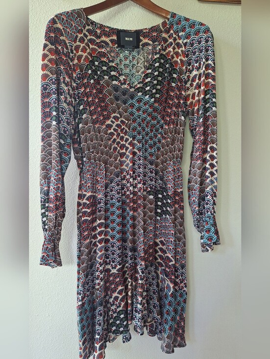 Maeve Dresses & Skirts - Anthropologie Maeve Monaco Empire Fan Print Boho Smocked Dress Women’s Size M